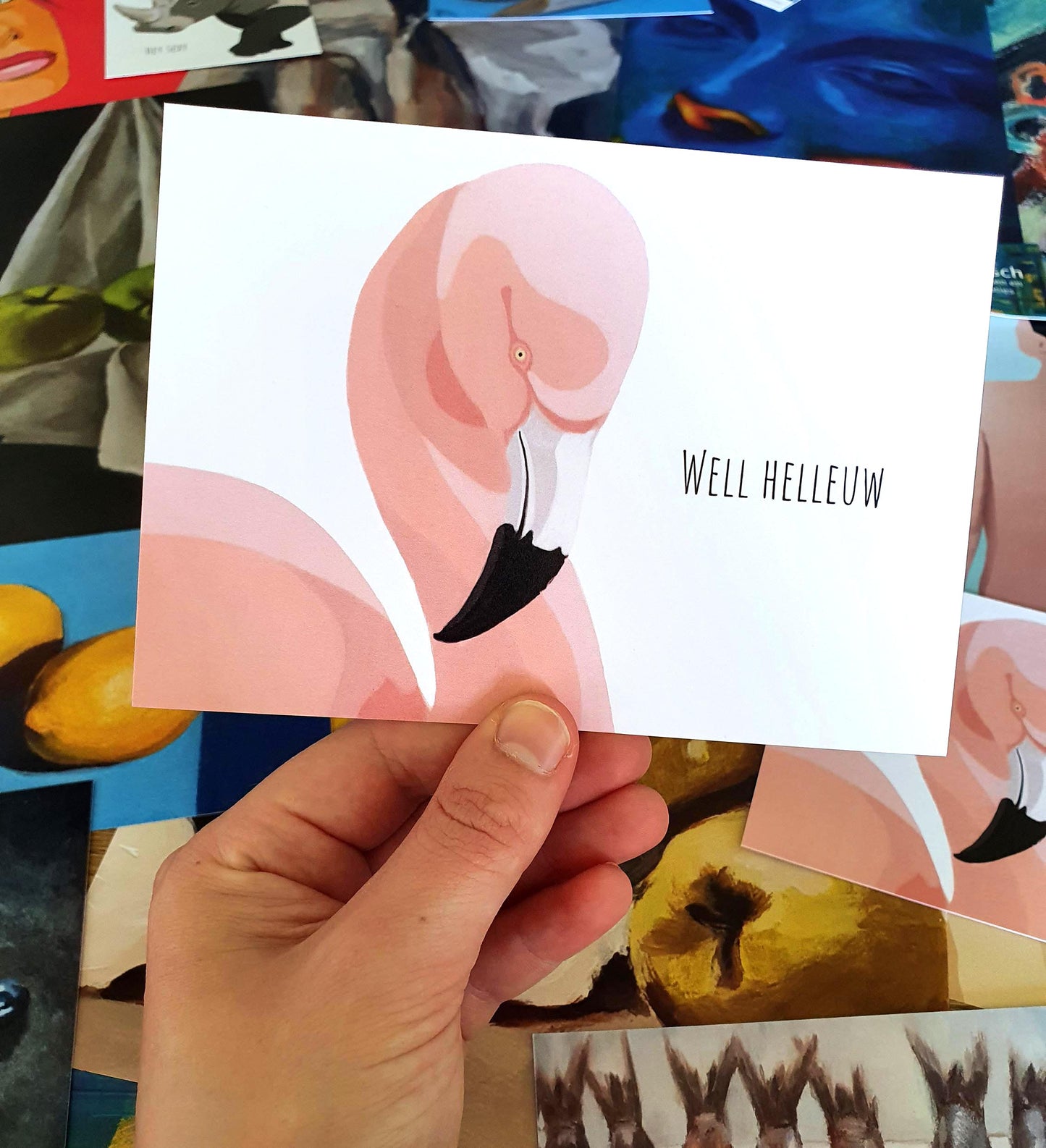 Flamingo - A6 greeting card