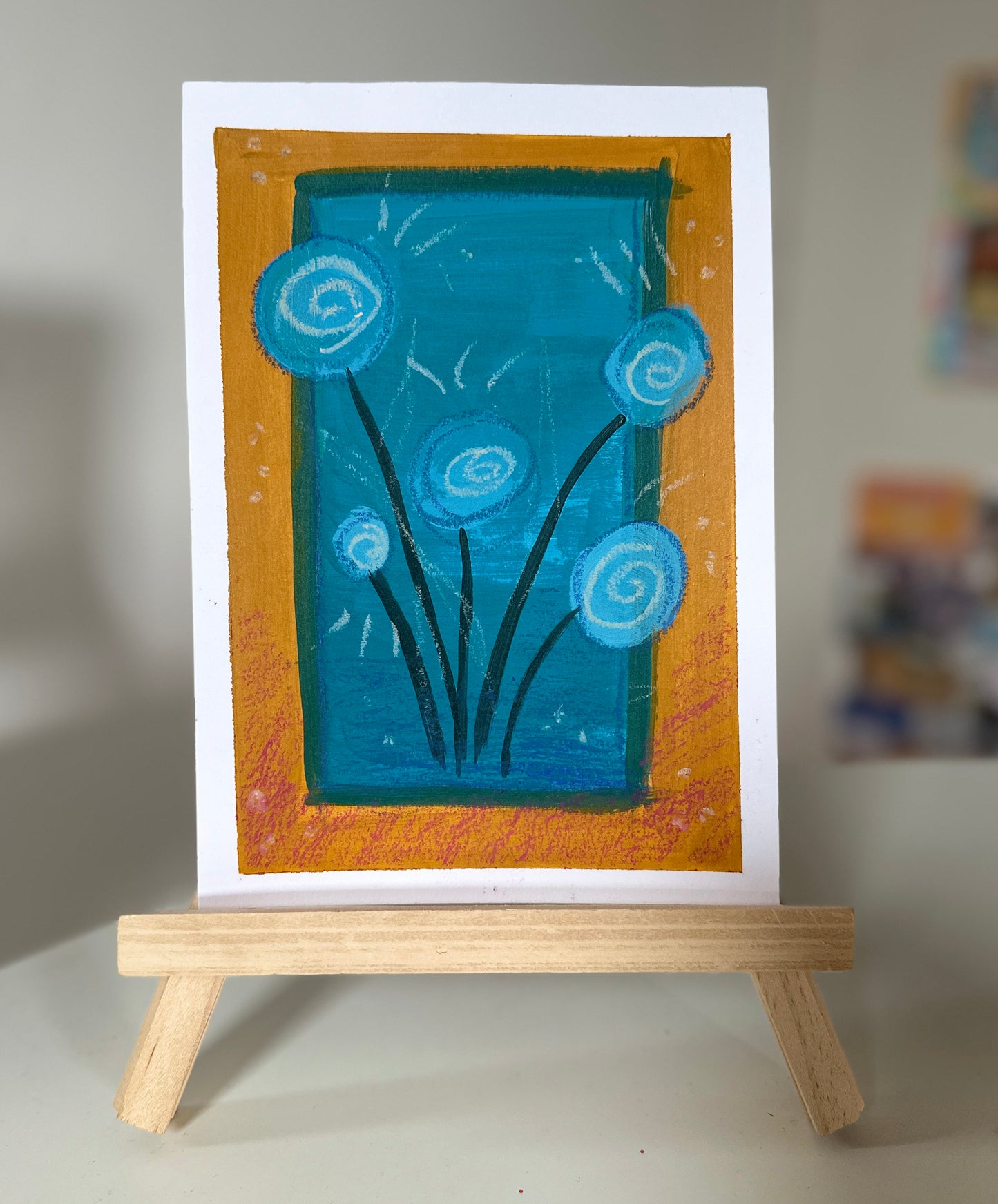 Beach Plant #3 - Mixed media painting