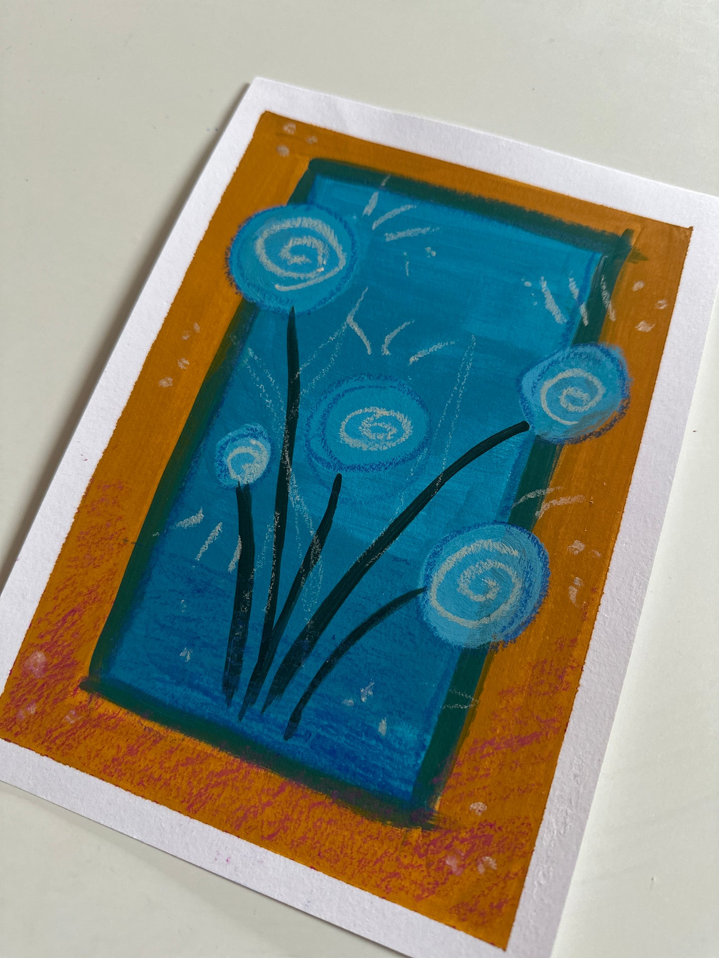 Beach Plant #3 - Mixed media painting