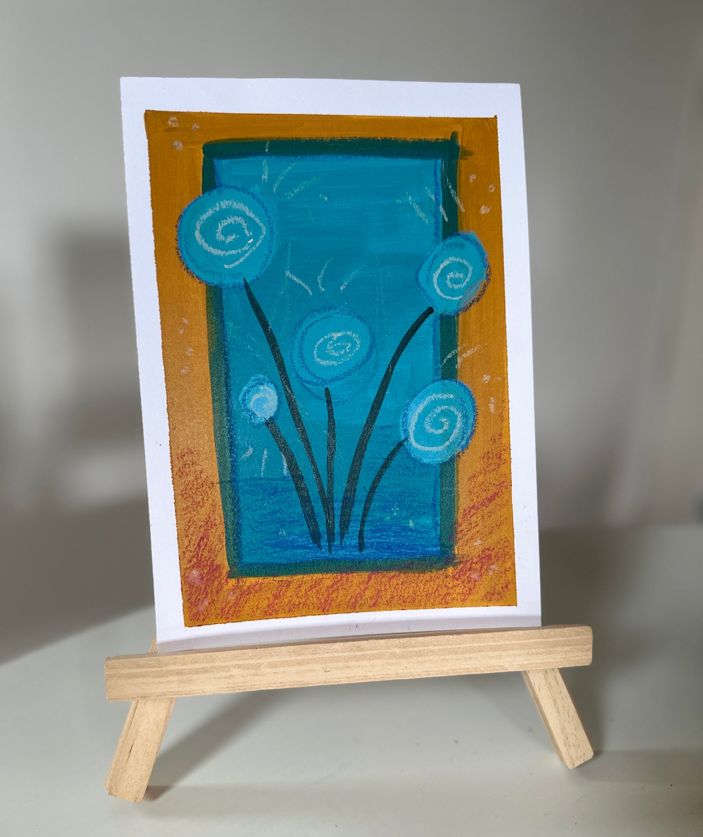 Beach Plant #3 - Mixed media painting