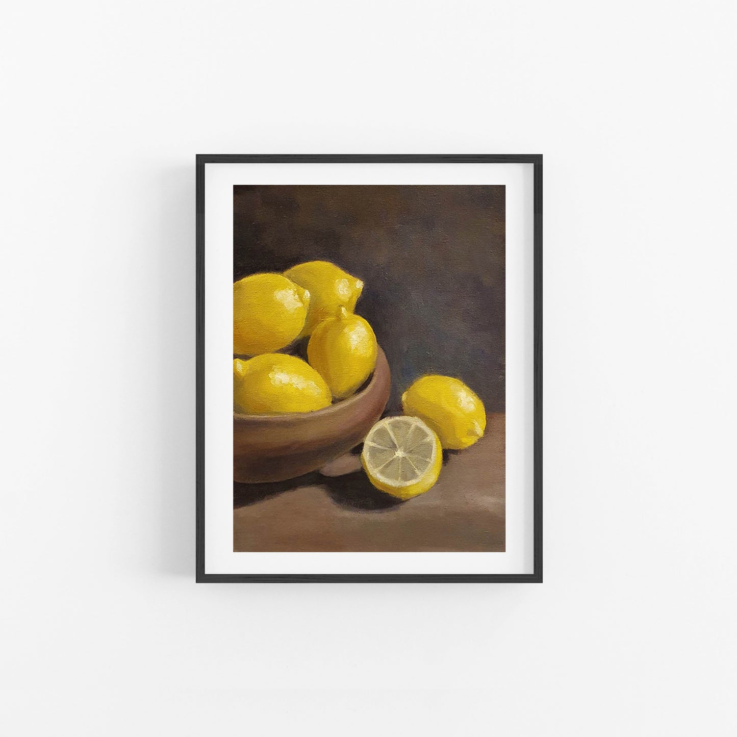 Fresh Bowl of Lemons - Still life painting