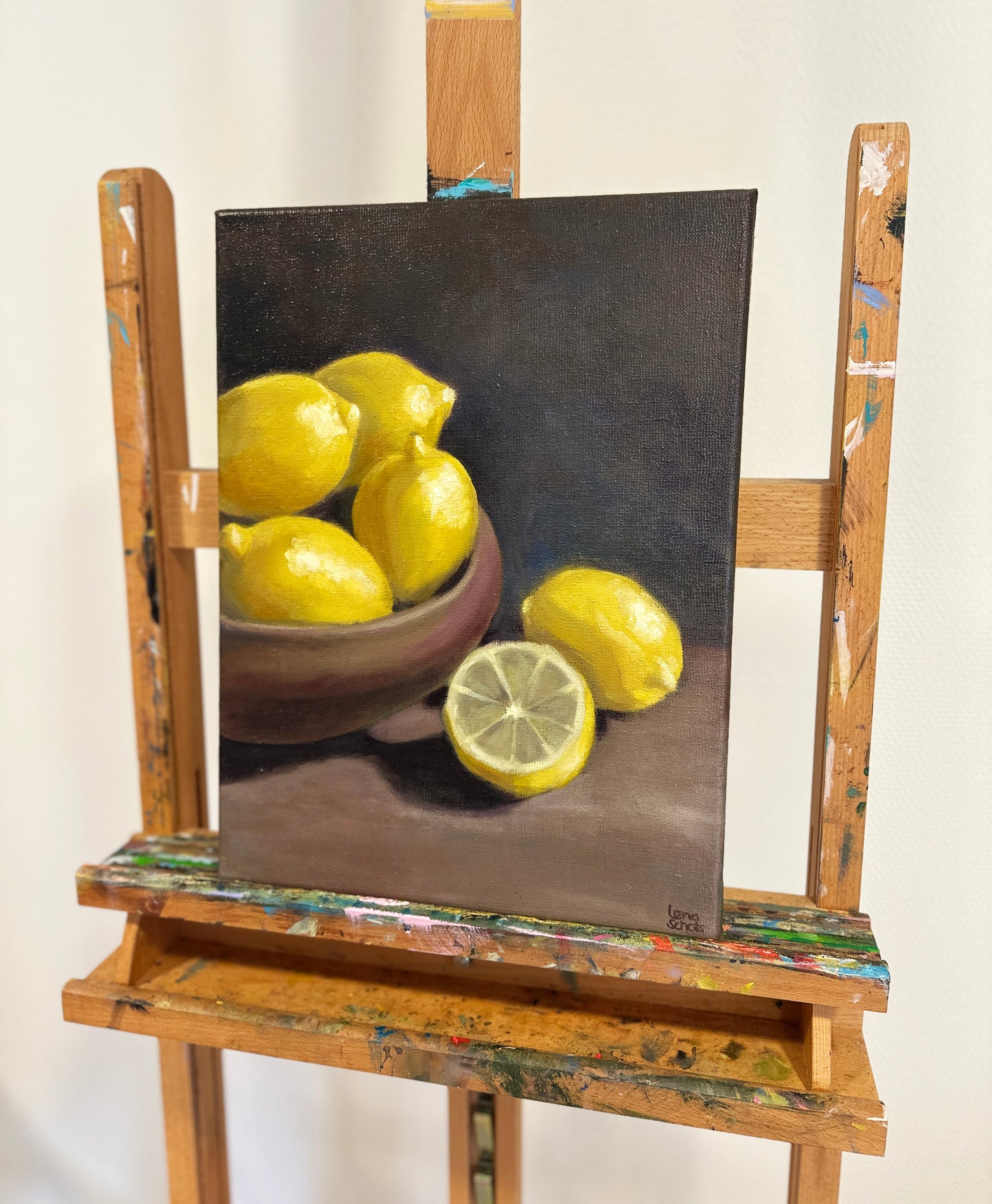 Fresh Bowl of Lemons - Still life painting