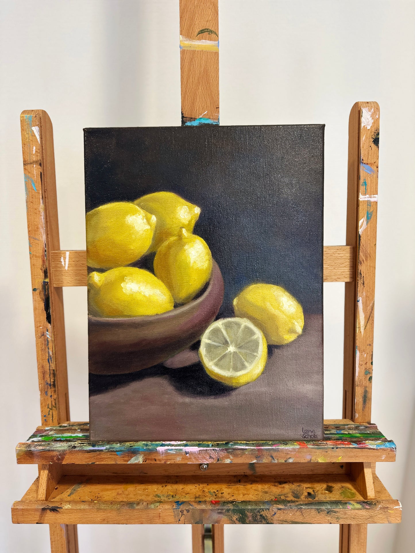 Fresh Bowl of Lemons - Still life painting
