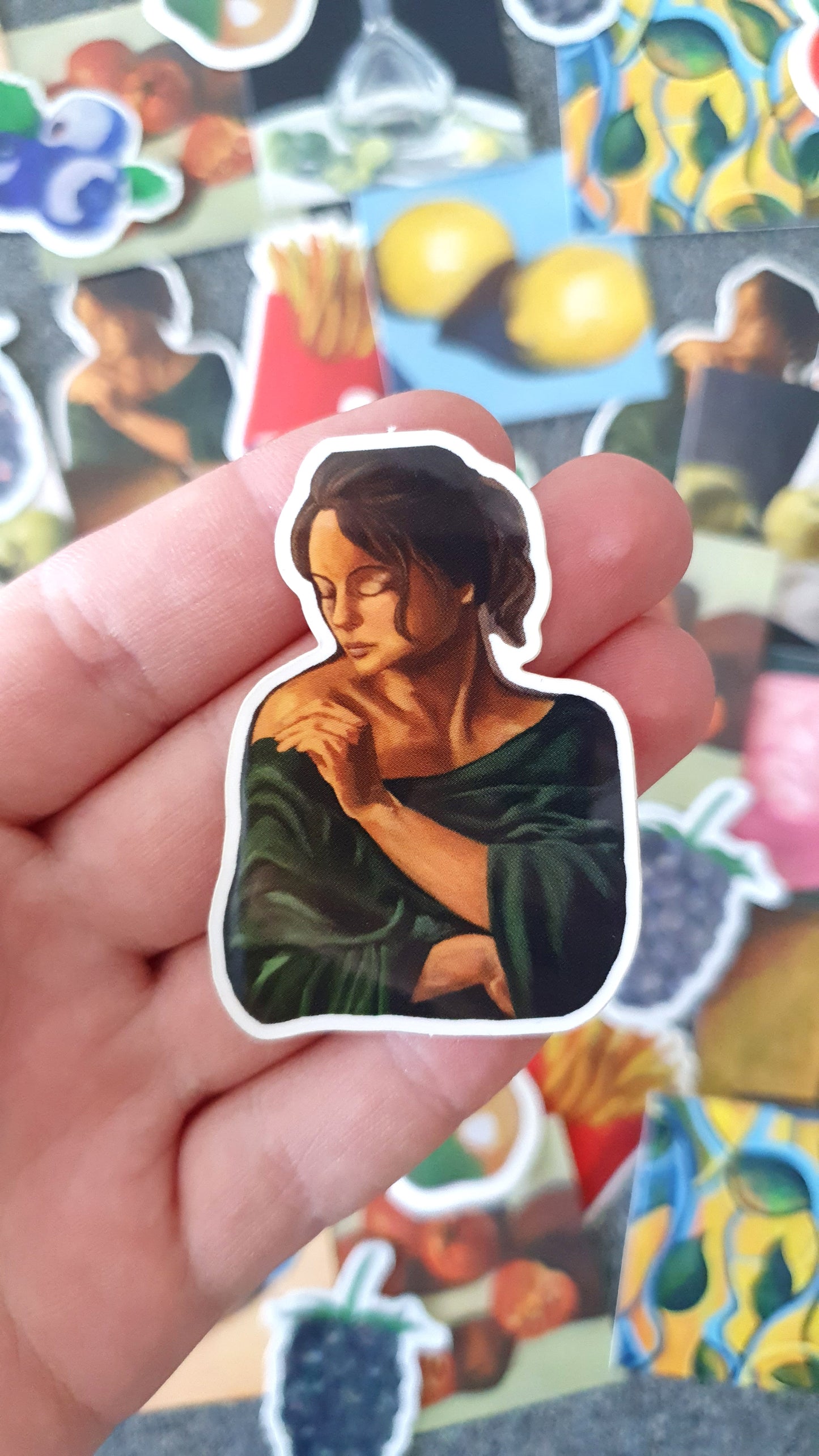 Flirtation sticker - Painting print sticker