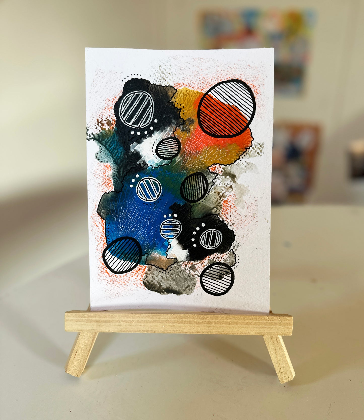 Structure and Chaos - Mixed media painting