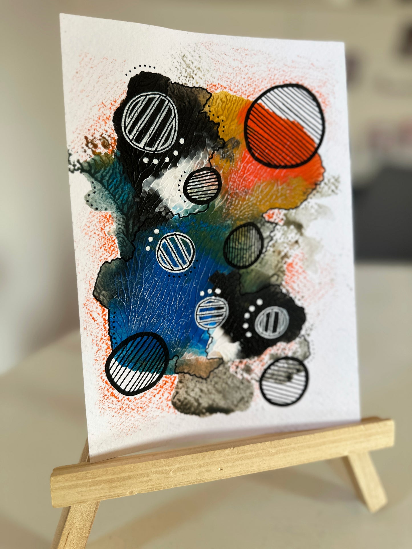 Structure and Chaos - Mixed media painting