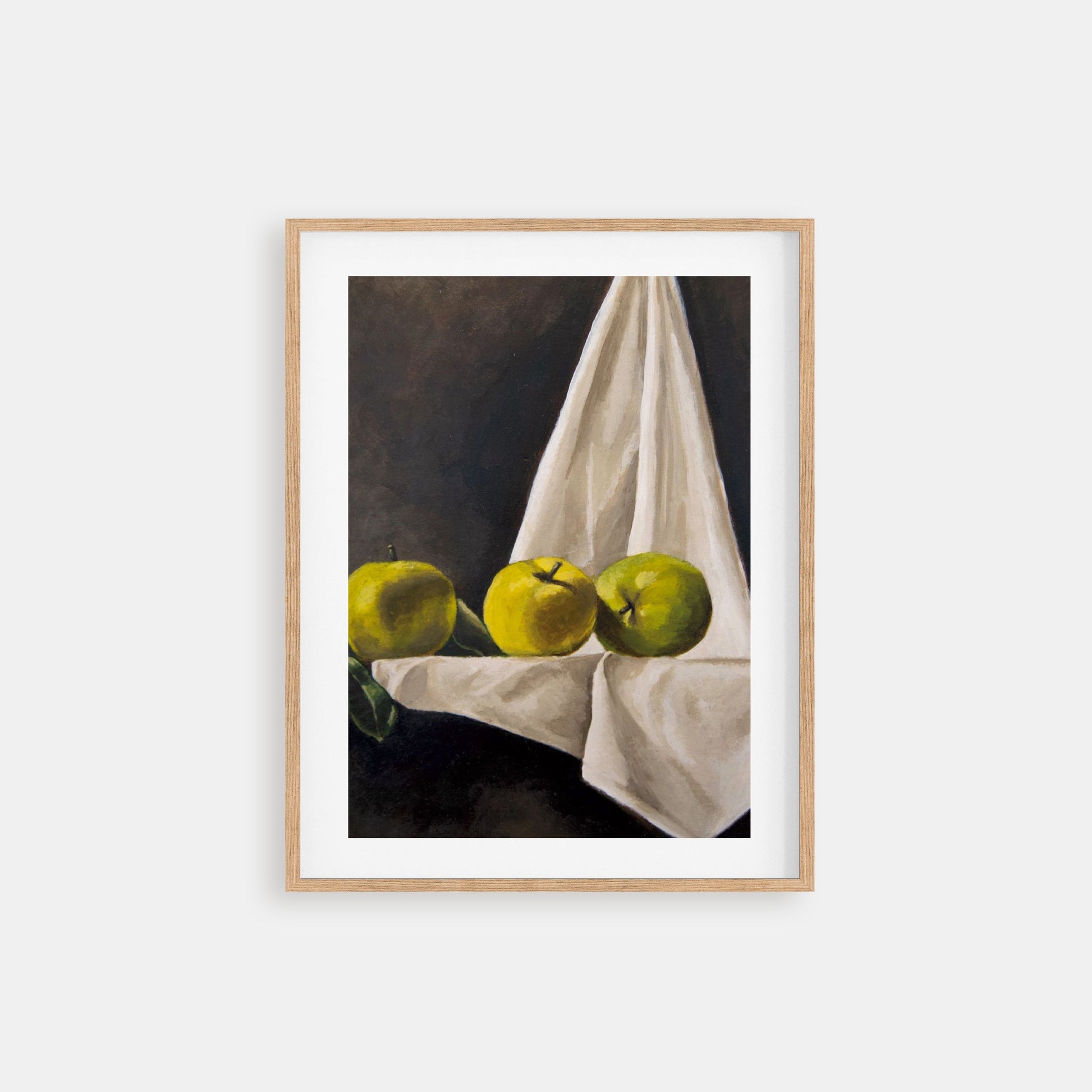 Three little apples - still life acrylic original painting