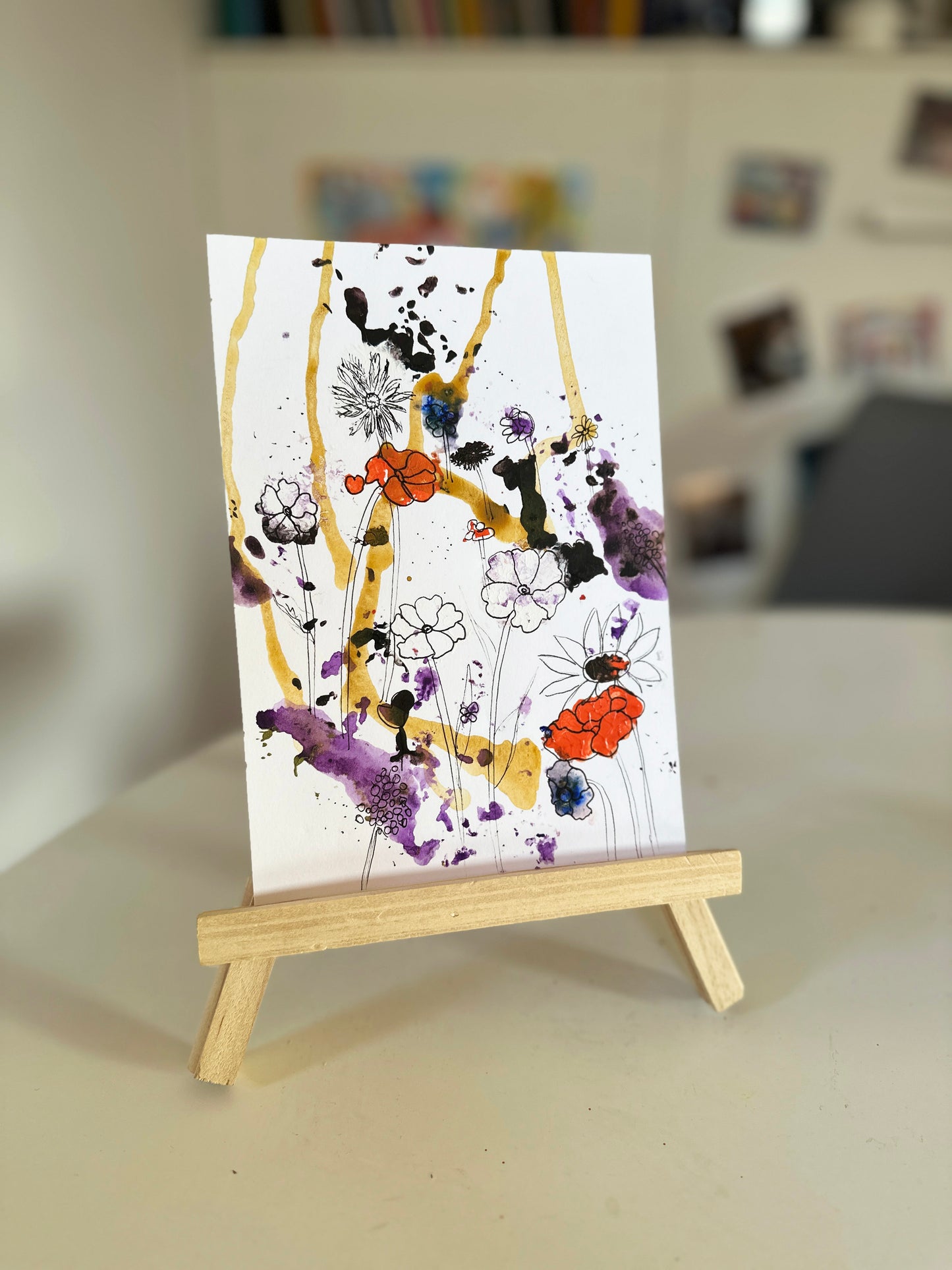 Wild Flowers - mixed media work