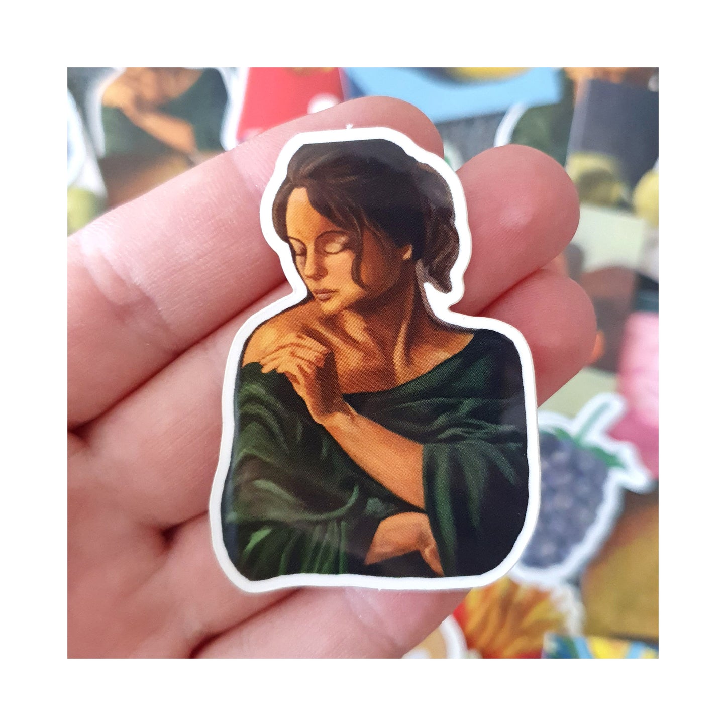Flirtation sticker - Painting print sticker
