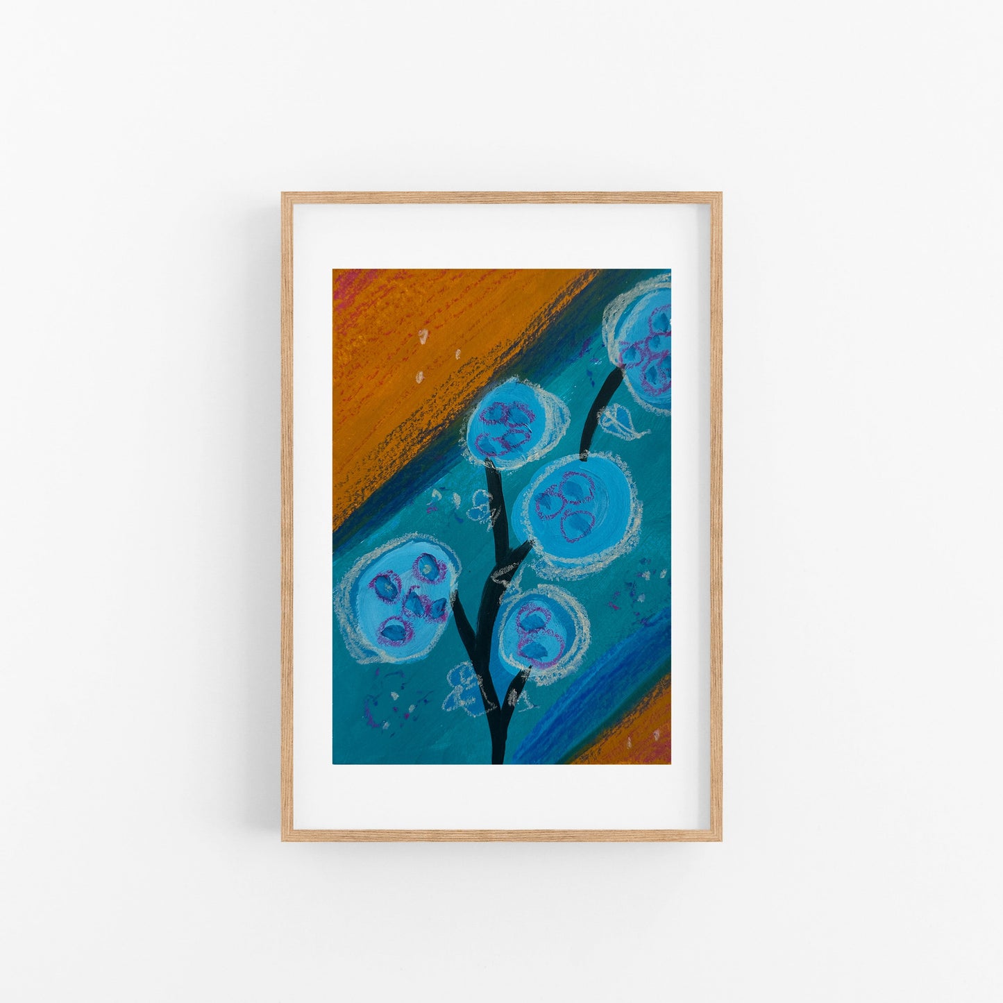 Beach Plant #1 - Mixed media painting
