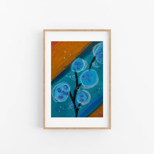 Beach Plant #1 - Mixed media painting