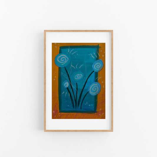 Beach Plant #3 - Mixed media painting