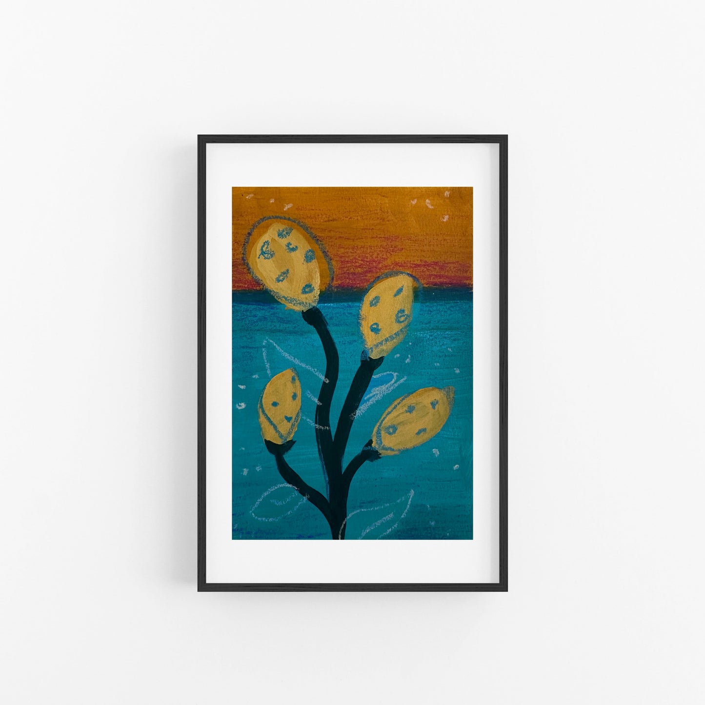 Beach Plant #2 - Mixed media painting