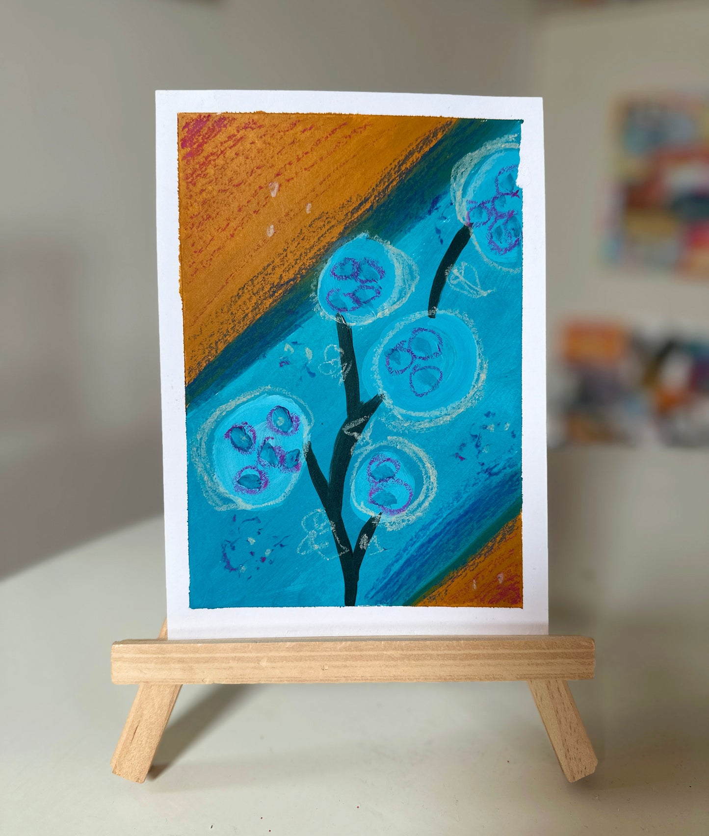 Beach Plant #1 - Mixed media painting