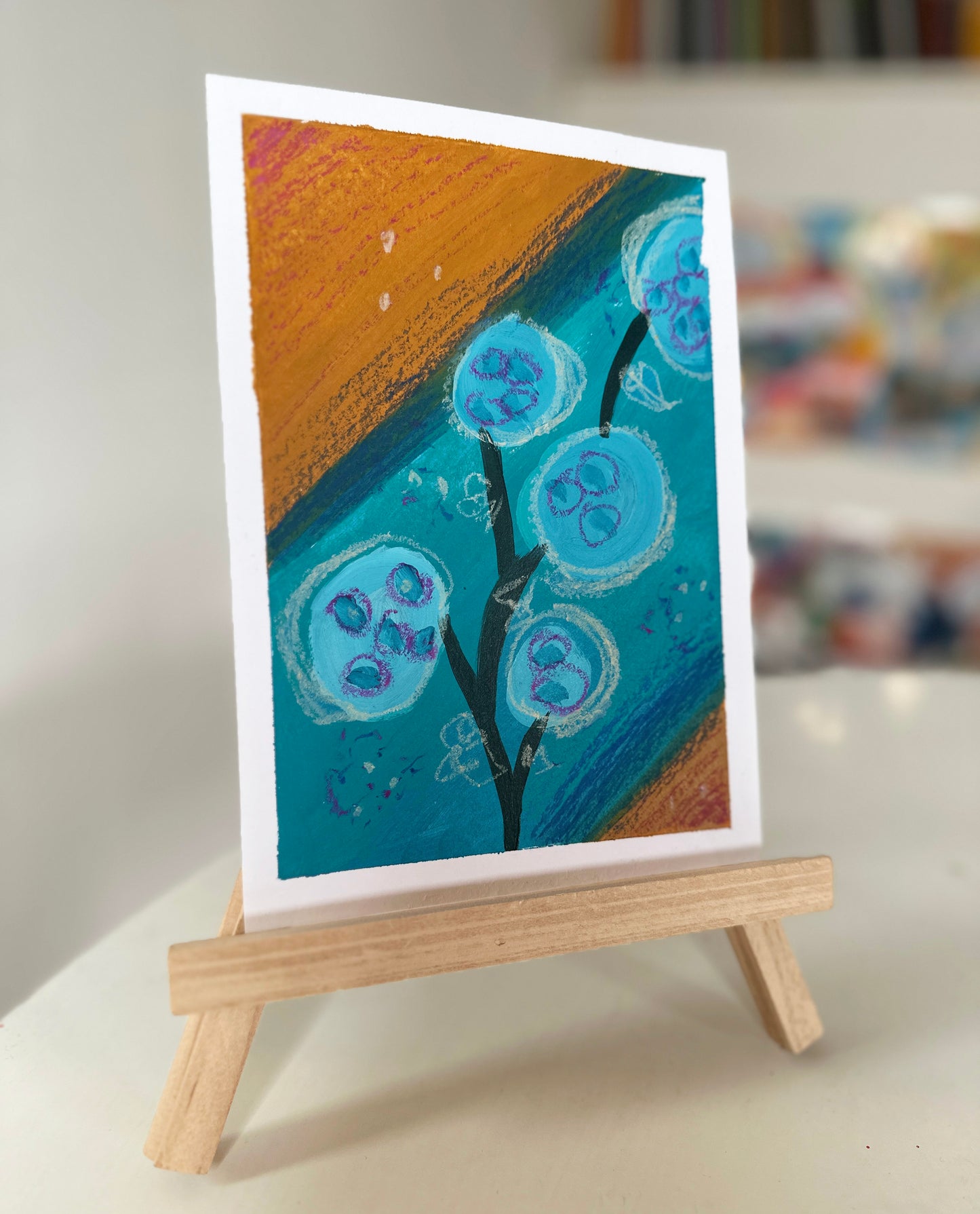 Beach Plant #1 - Mixed media painting