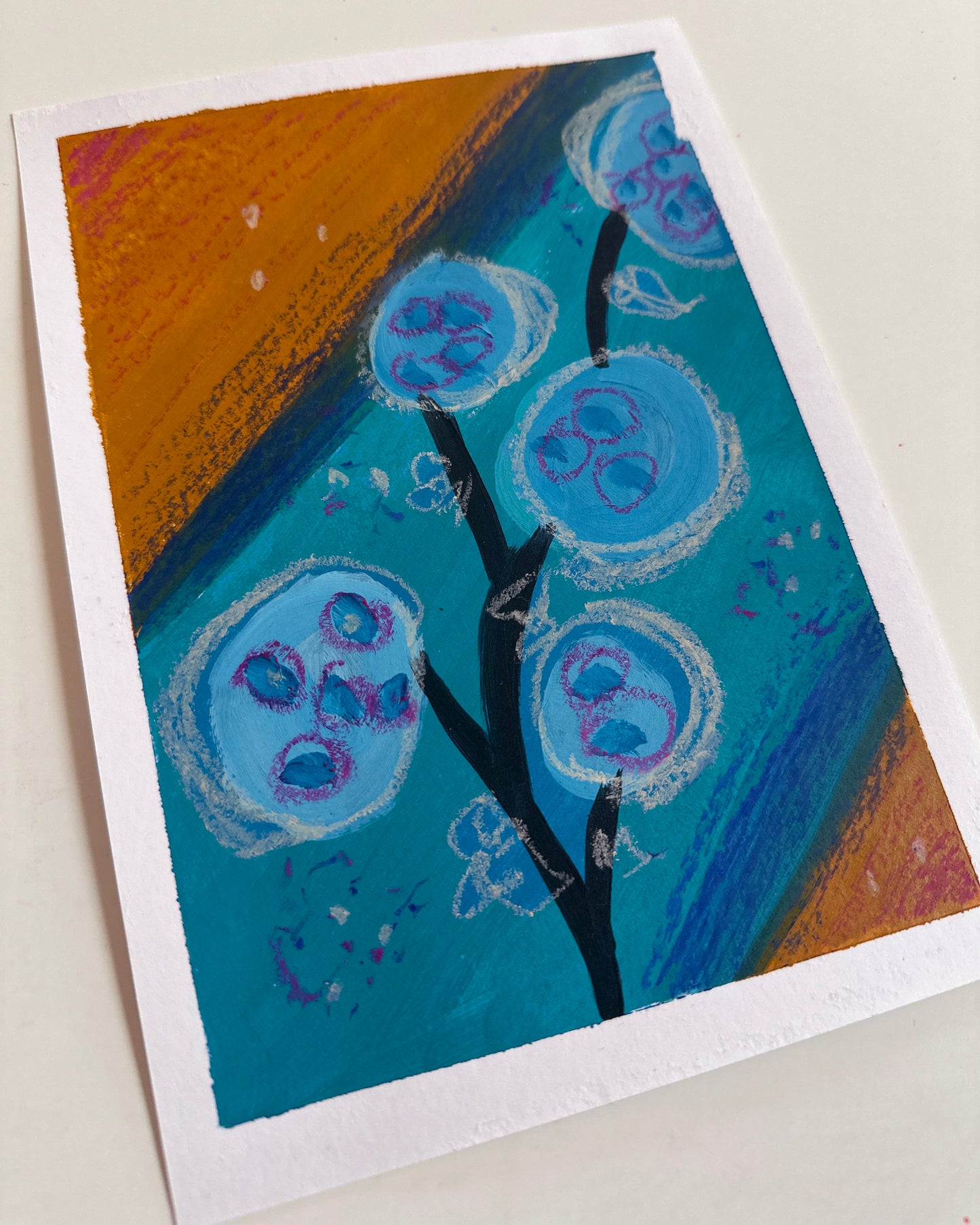 Beach Plant #1 - Mixed media painting