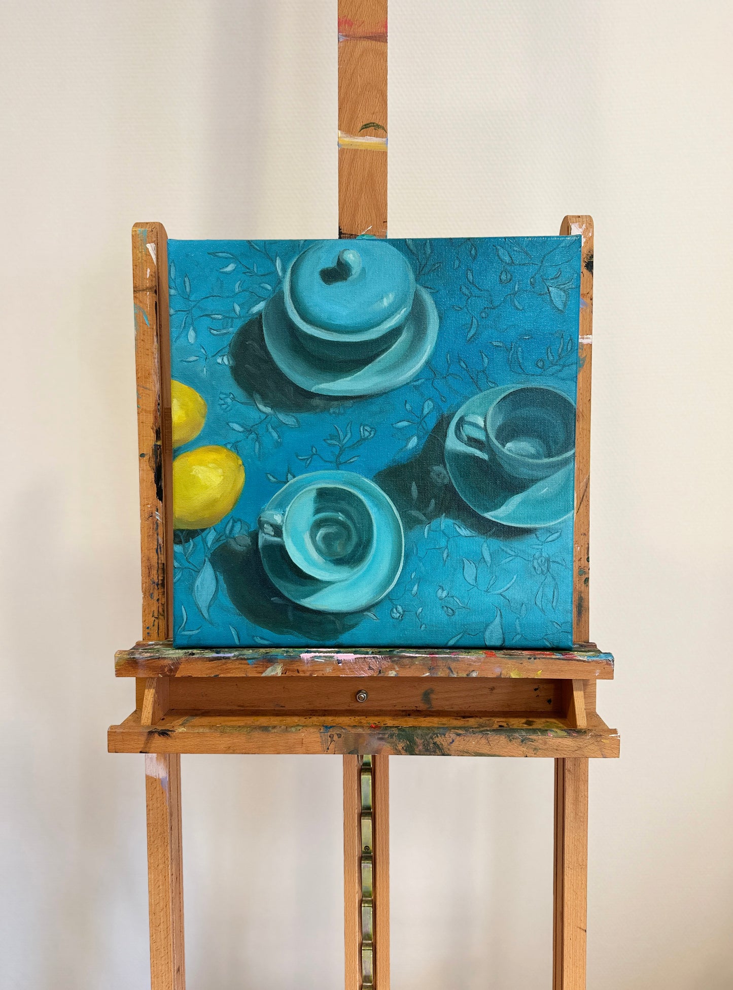 Cups, Pots and Pattern - Still life painting