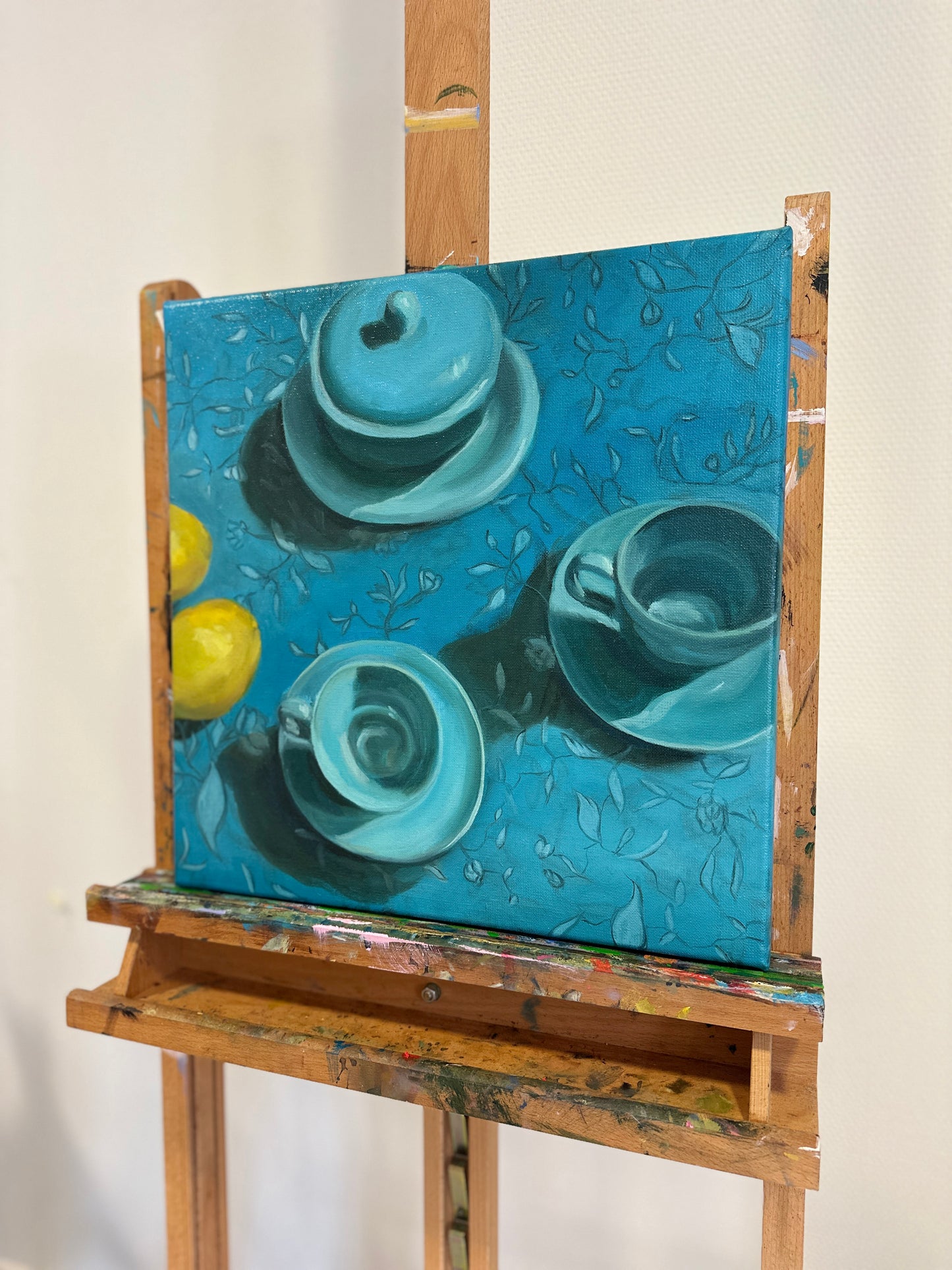 Cups, Pots and Pattern - Still life painting