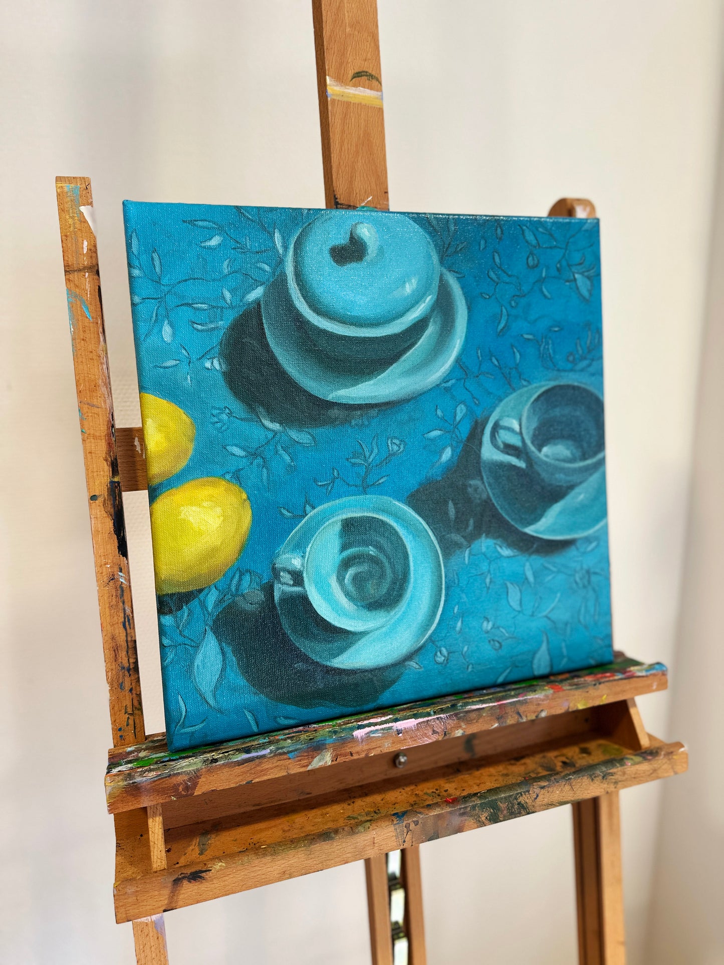 Cups, Pots and Pattern - Still life painting