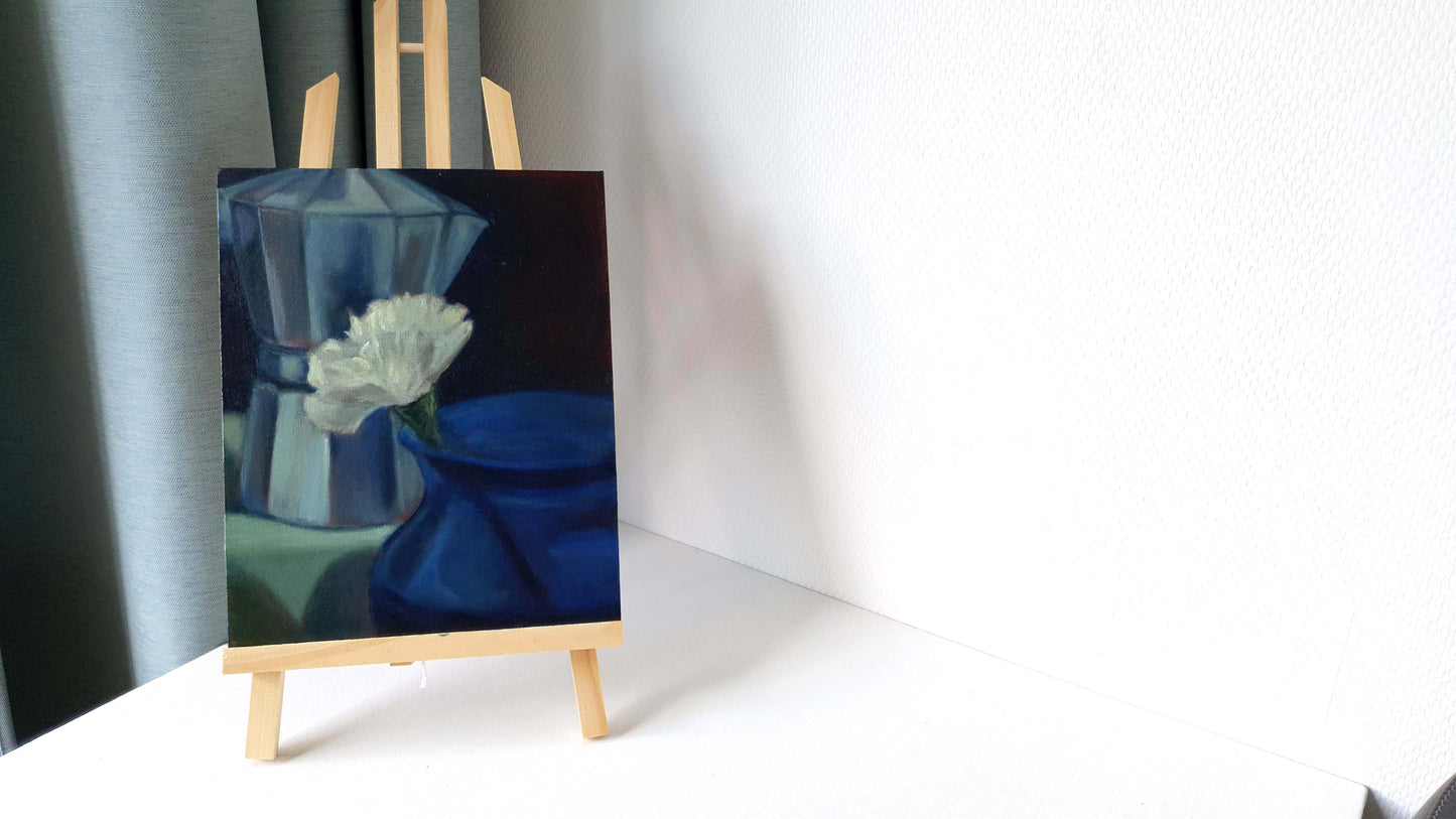 Coffee with Flower - Still life painting