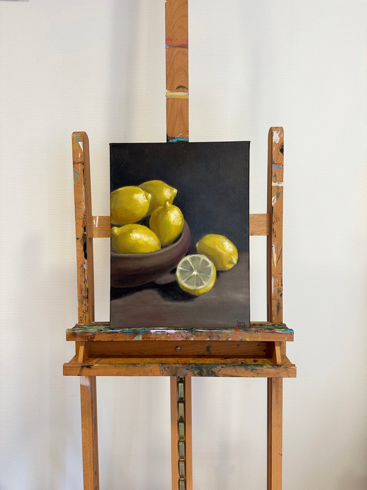 Fresh Bowl of Lemons - Still life painting