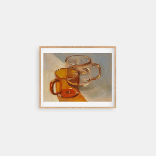 Time for Tea - peaceful panel - still life oil painting