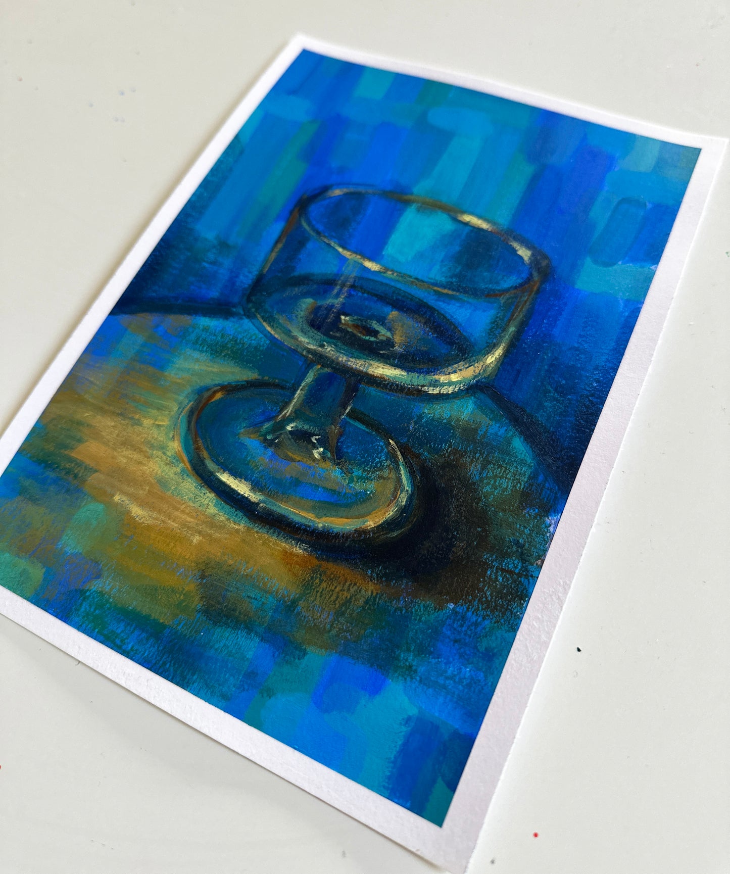 Turquoise Glass - Still life painting