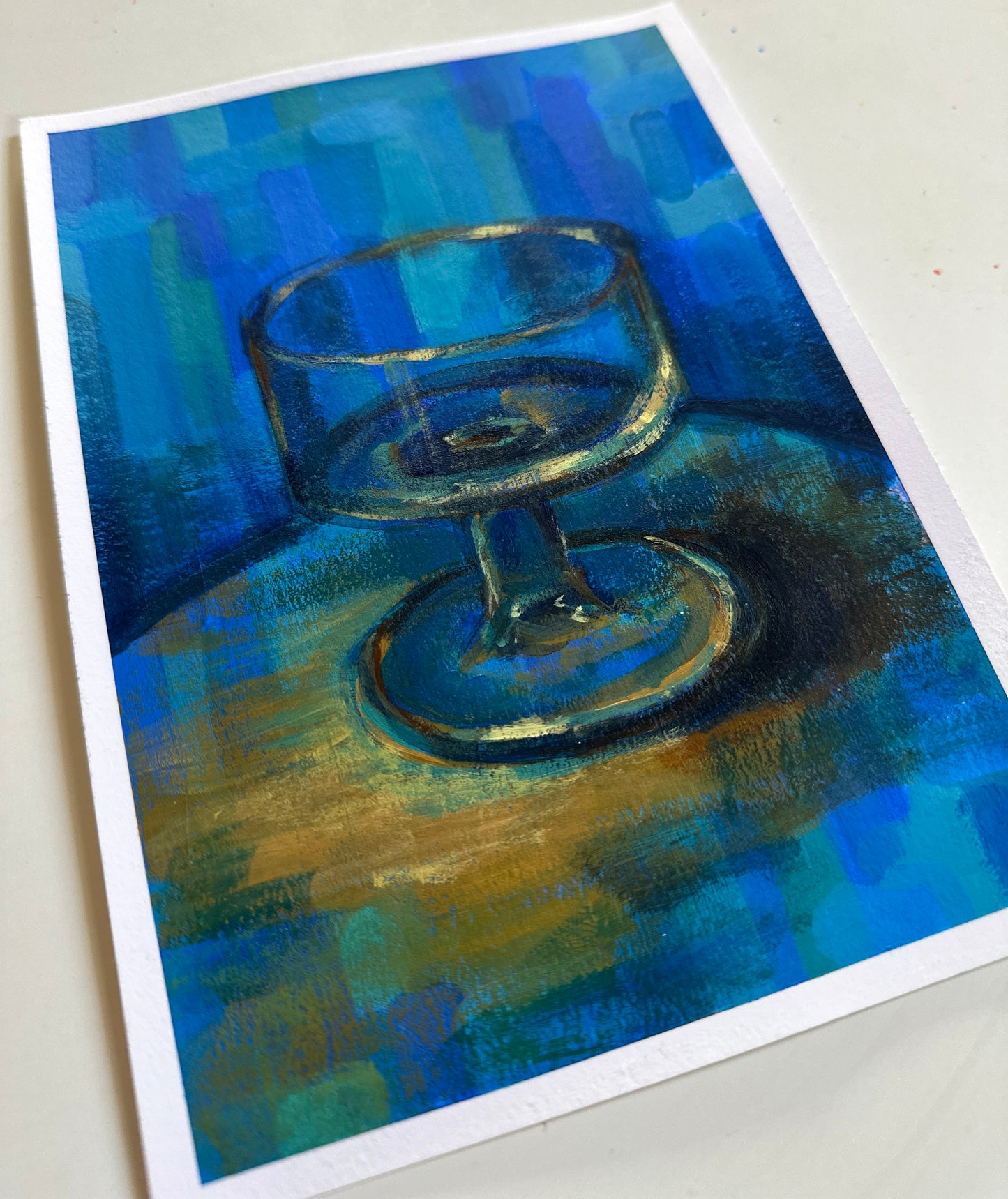 Turquoise Glass - Still life painting