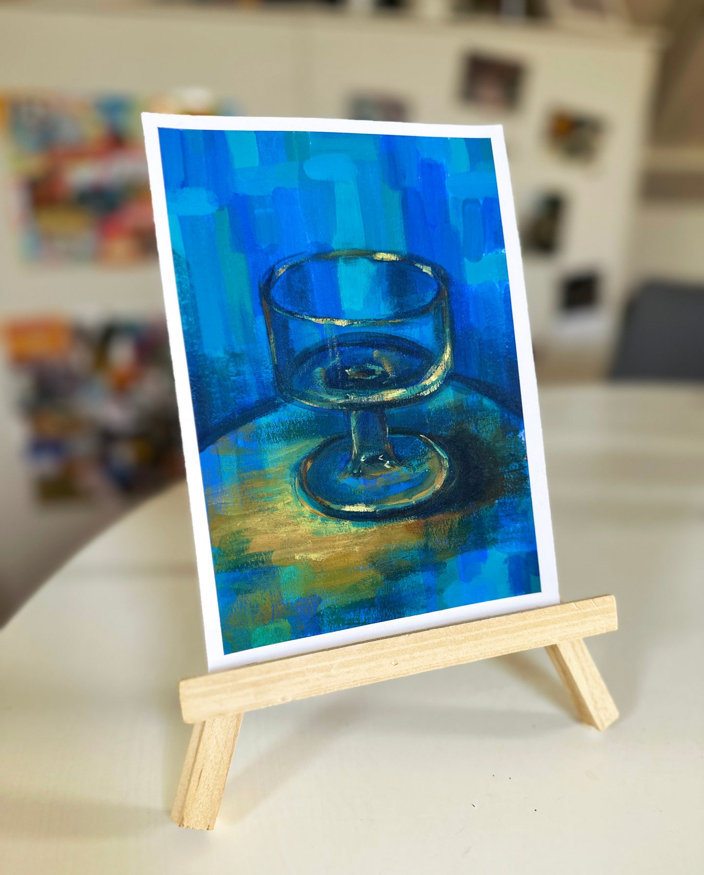 Turquoise Glass - Still life painting