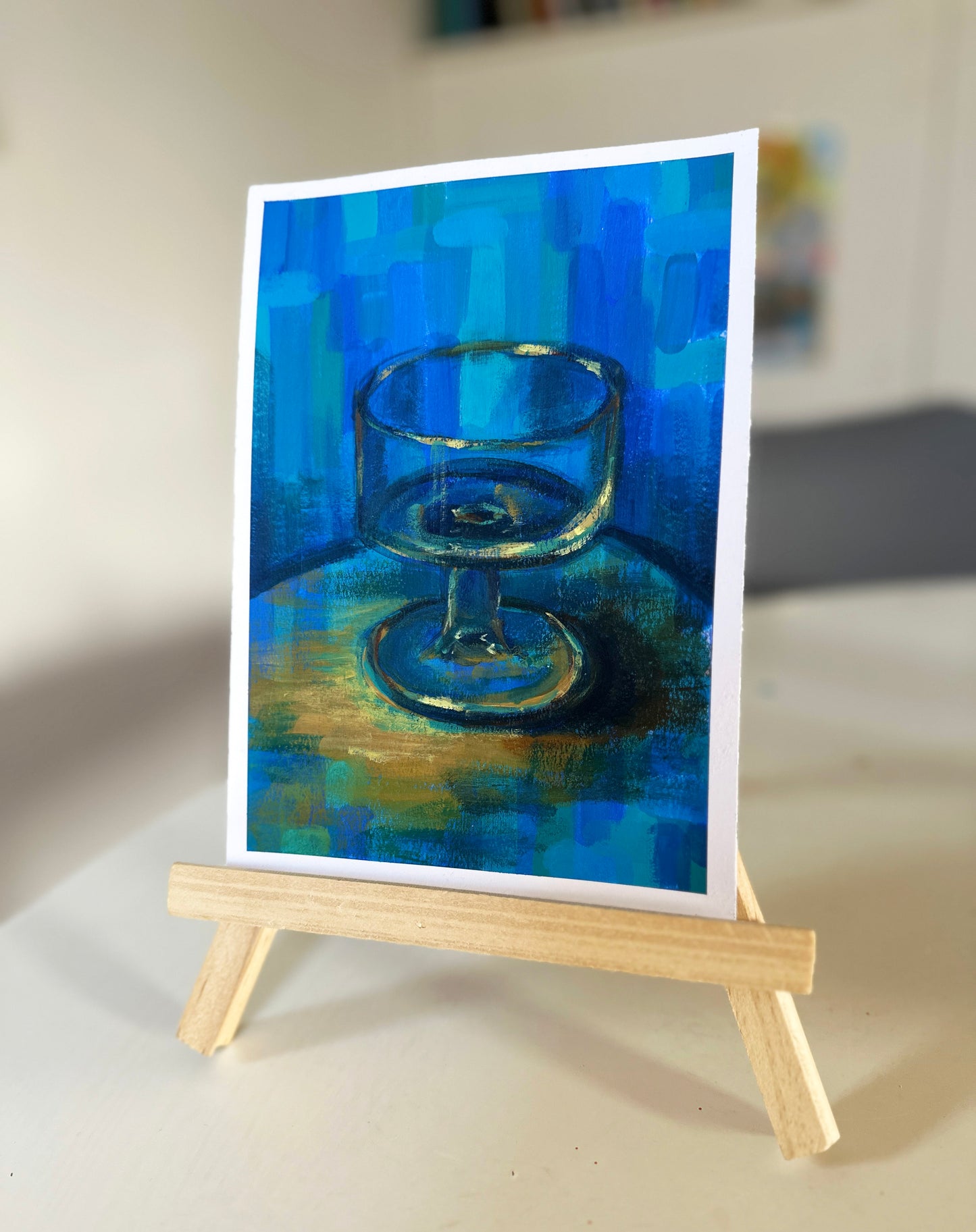 Turquoise Glass - Still life painting