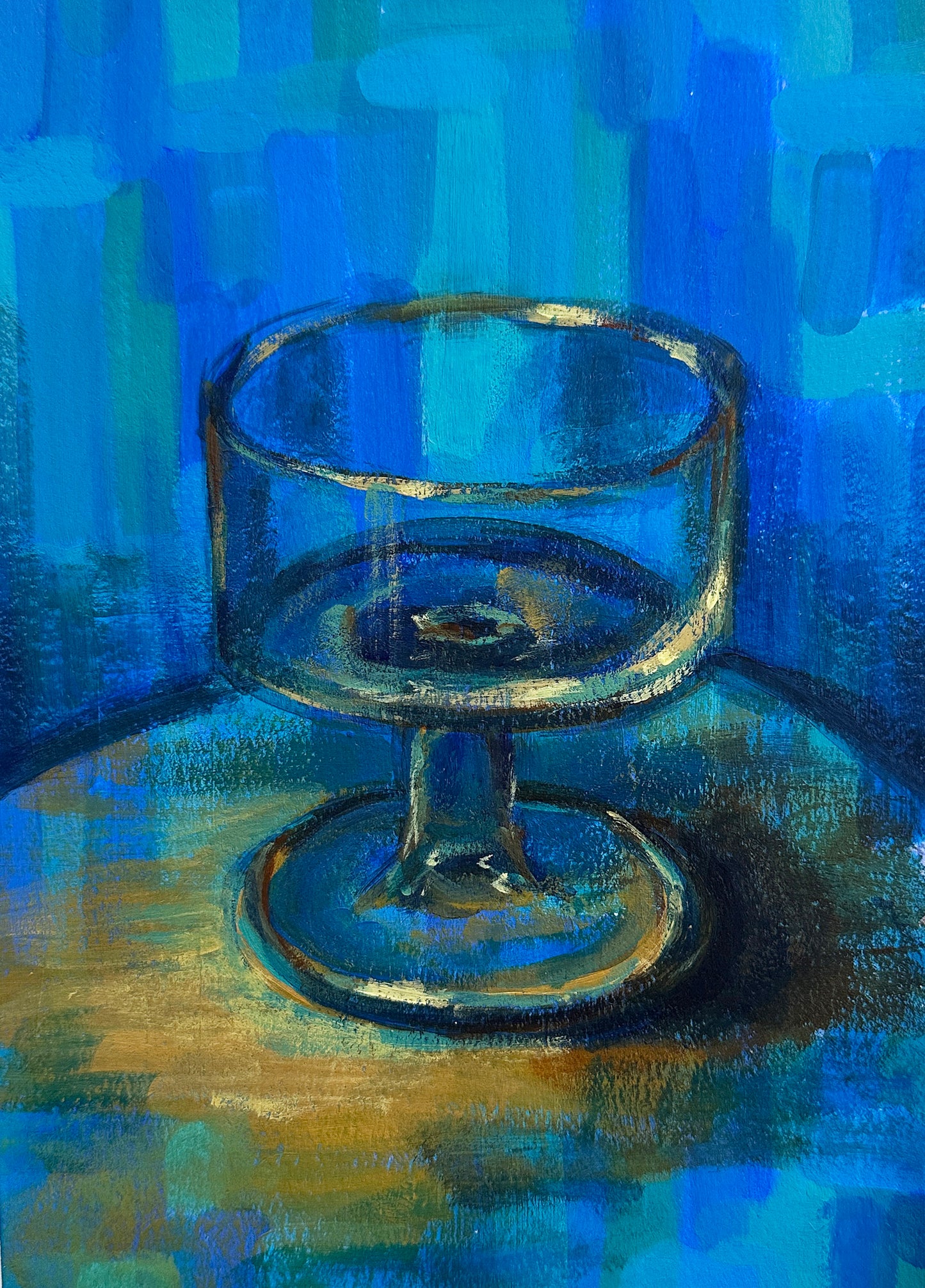 Turquoise Glass - Still life painting