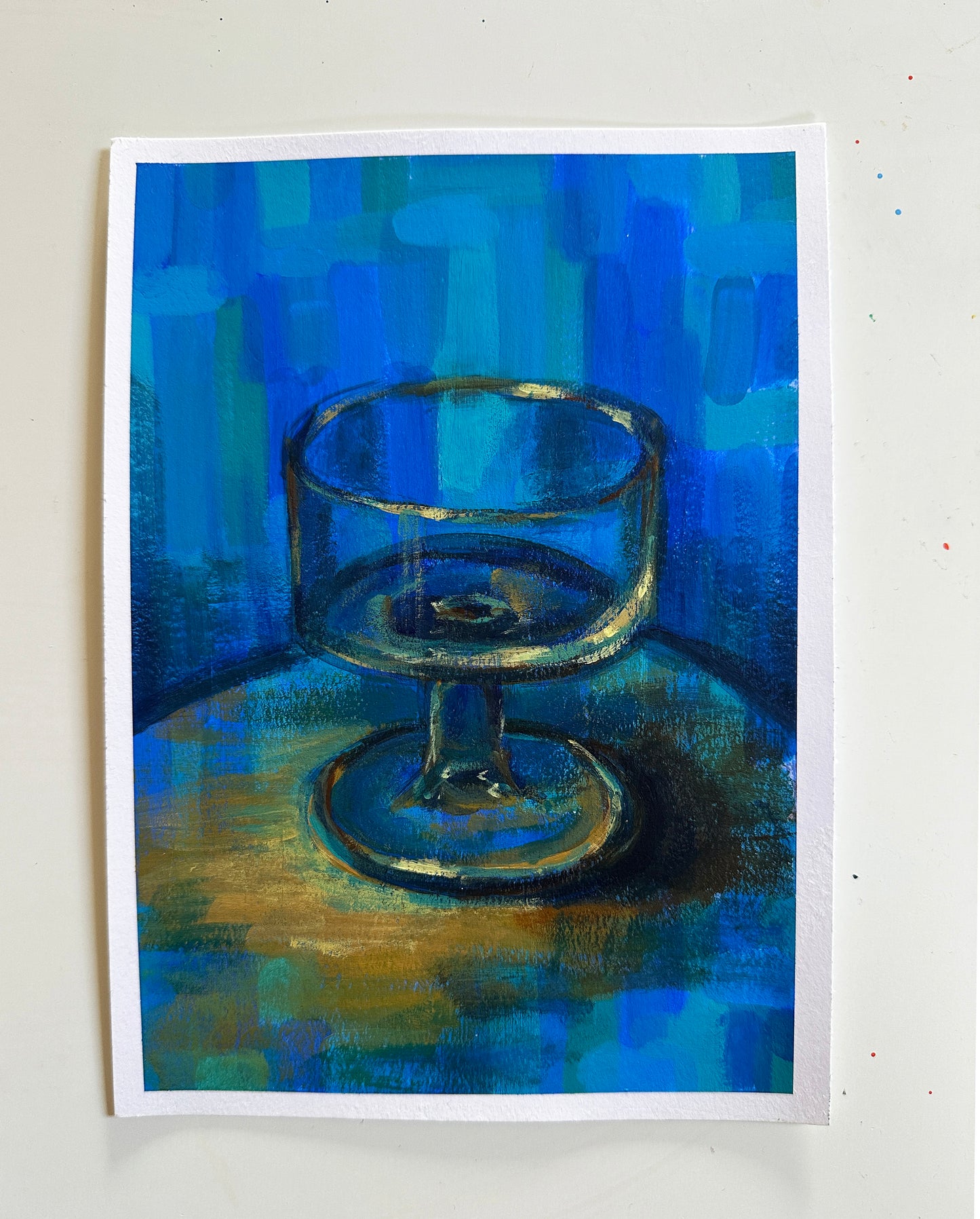 Turquoise Glass - Still life painting