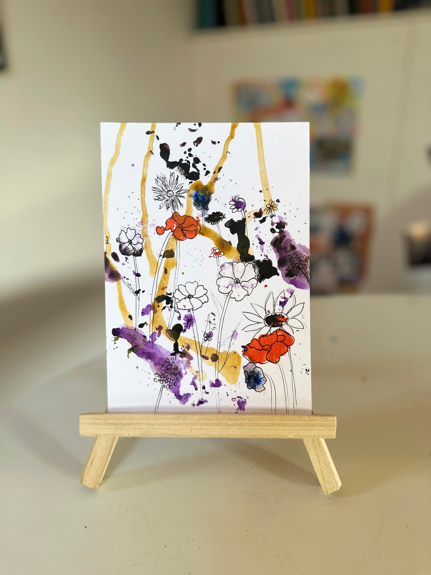 Wild Flowers - mixed media work